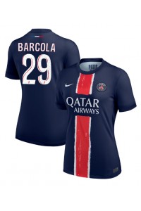 Paris Saint-Germain Bradley Barcola #29 Voetbaltruitje Thuis tenue Dames 2024-25 Korte Mouw